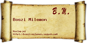 Boszi Milemon névjegykártya